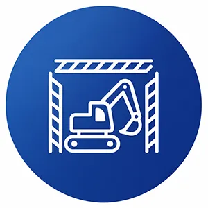 Suitable for Construction in Spaces with Limited Clearance Icon